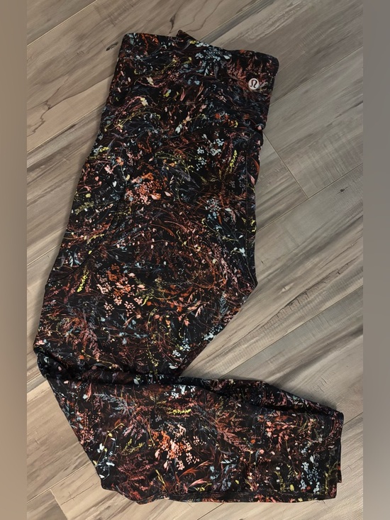 lululemon athletica Pants - Lululemon Floral running leggings size 10